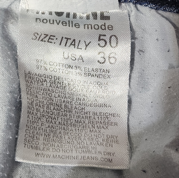 Machine Pour Neuf Mode Jeans Blue Wash Distressed Womens Sz 36 - Picture 15 of 16